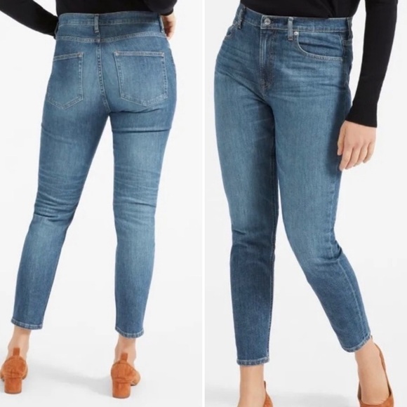 EVERLANE JEANS HIGH RISE ANKLE CASUAL DENIM BLUE 27 - Picture 1 of 10